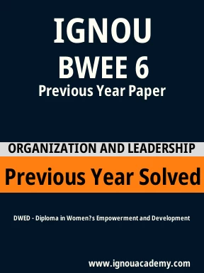 BWEE 6 Previous Year Solved Question Paper