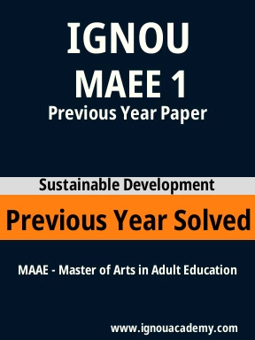 MAEE 1 Previous Year Solved Question Paper