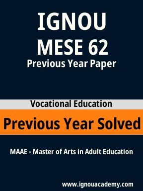 MESE 62 Previous Year Solved Question Paper