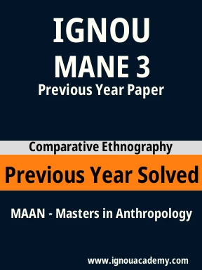 MANE 3 Previous Year Solved Question Paper