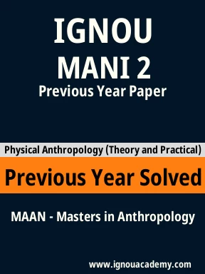 MANI 2 Previous Year Solved Question Paper