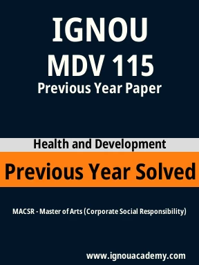 MDV 115  Previous Year Solved Question Paper