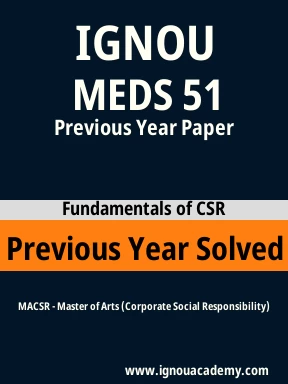 MEDS 51 Previous Year Solved Question Paper