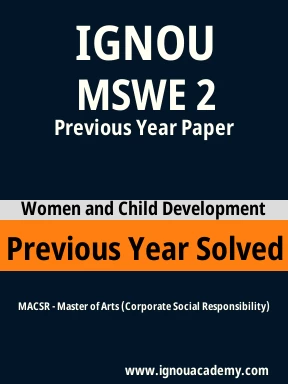 MSWE 2 Previous Year Solved Question Paper