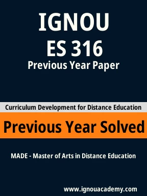 ES 316 Previous Year Solved Question Paper