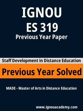ES 319 Previous Year Solved Question Paper