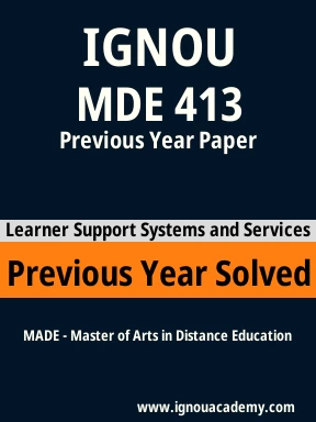 MDE 413 Previous Year Solved Question Paper