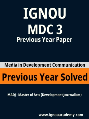 MDC 3 Previous Year Solved Question Paper