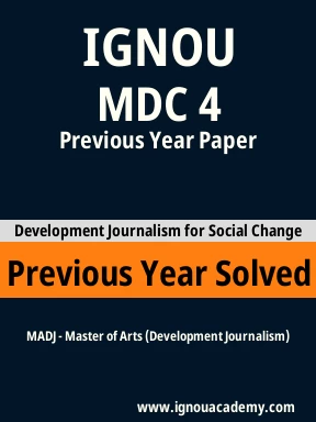 MDC 4 Previous Year Solved Question Paper