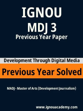 MDJ 3 Previous Year Solved Question Paper