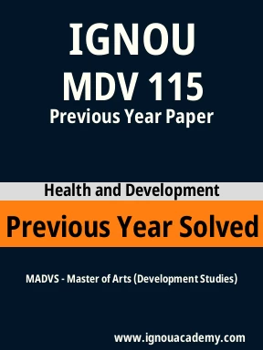 MDV 115  Previous Year Solved Question Paper