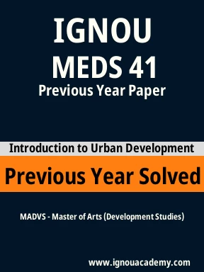 MEDS 41 Previous Year Solved Question Paper