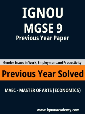 MGSE 9 Previous Year Solved Question Paper