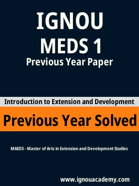 MEDS 1 Previous Year Solved Question Paper