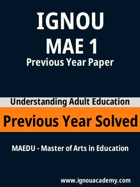 MAE 1 Previous Year Solved Question Paper