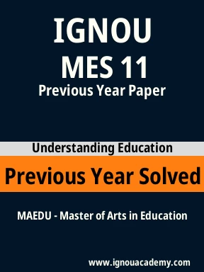 MES 11 Previous Year Solved Question Paper