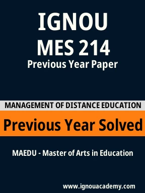 MES 214 Previous Year Solved Question Paper
