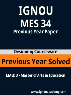 MES 34 Previous Year Solved Question Paper