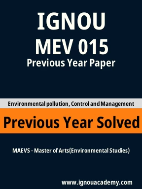 MEV 015 Previous Year Solved Question Paper