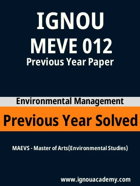 MEVE 012 Previous Year Solved Question Paper
