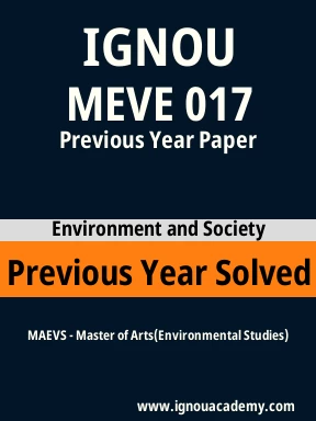 MEVE 017 Previous Year Solved Question Paper