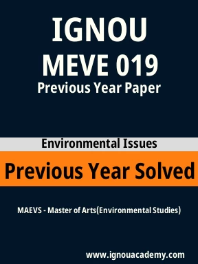 MEVE 019 Previous Year Solved Question Paper
