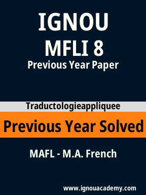 MFLI 8 Previous Year Solved Question Paper