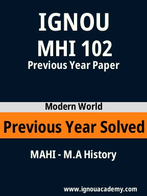 MHI 102 Previous Year Solved Question Paper