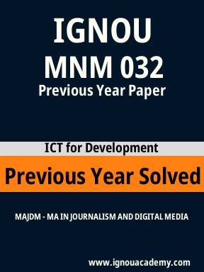 MNM 032 Previous Year Solved Question Paper