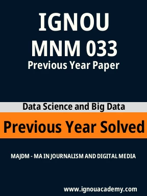 MNM 033 Previous Year Solved Question Paper