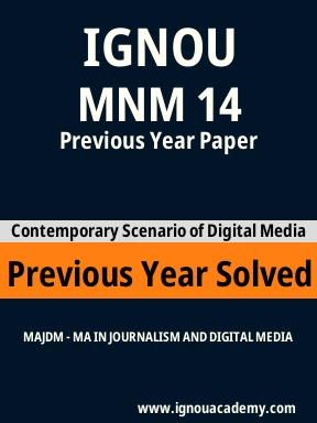MNM 14 Previous Year Solved Question Paper