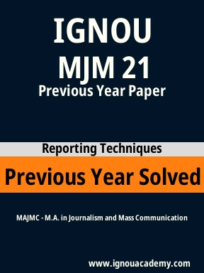 MJM 21 Previous Year Solved Question Paper