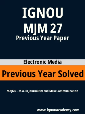 MJM 27 Previous Year Solved Question Paper