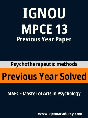MPCE 13 Previous Year Solved Question Paper