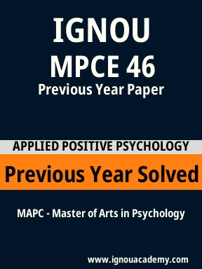 MPCE 46 Previous Year Solved Question Paper