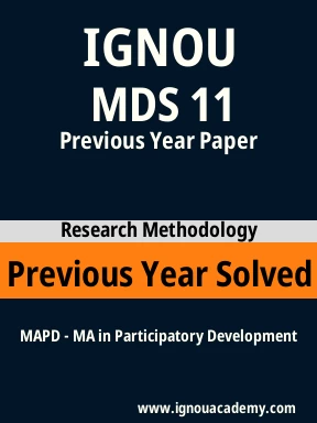 MDS 11 Previous Year Solved Question Paper