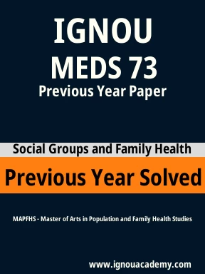 MEDS 73 Previous Year Solved Question Paper