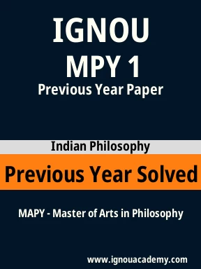 MPY 1 Previous Year Solved Question Paper