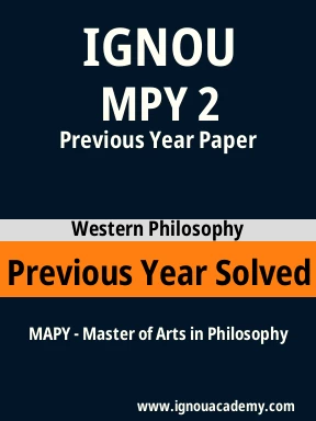 MPY 2 Previous Year Solved Question Paper