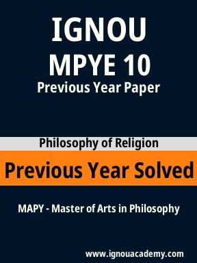 MPYE 10 Previous Year Solved Question Paper