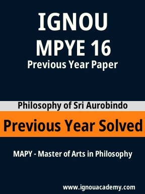 MPYE 16 Previous Year Solved Question Paper