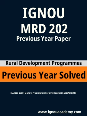 MRD 202 Previous Year Solved Question Paper