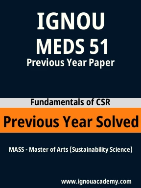MEDS 51 Previous Year Solved Question Paper