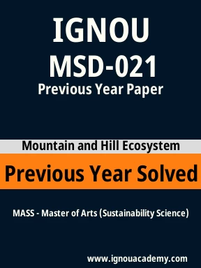 MSD-021 Previous Year Solved Question Paper