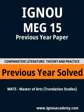 MEG 15 Previous Year Solved Question Paper