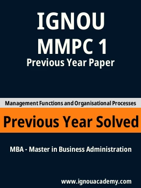 MMPC 1 Previous Year Solved Question Paper
