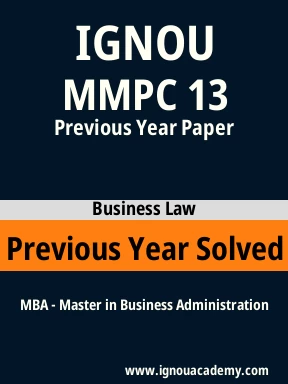 MMPC 13 Previous Year Solved Question Paper