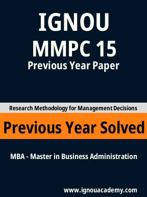 MMPC 15 Previous Year Solved Question Paper