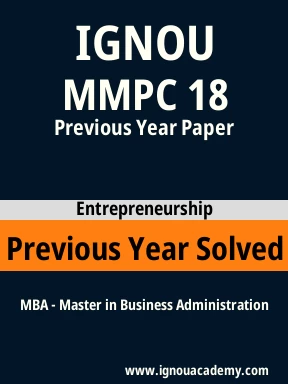 MMPC 18 Previous Year Solved Question Paper