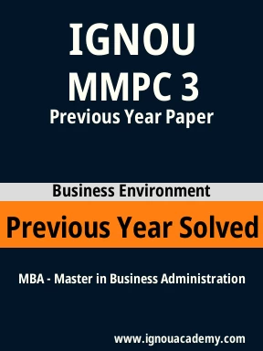MMPC 3 Previous Year Solved Question Paper